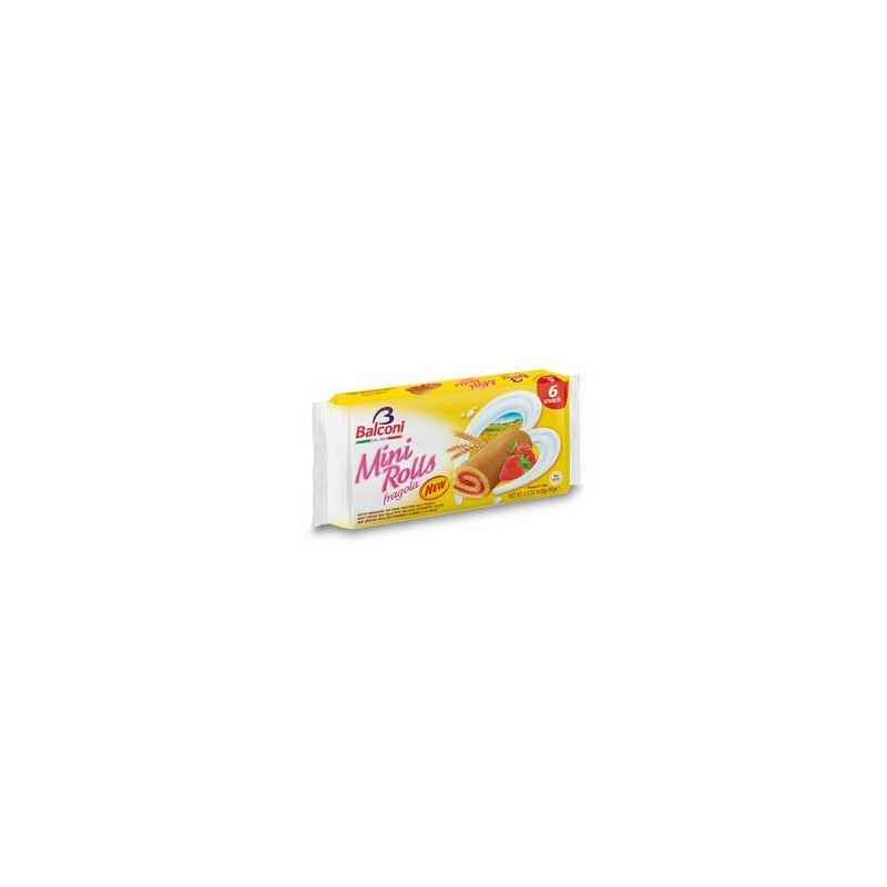 Balconi Mini Rolls Fraise - Pack de 6 - Délice fruité en format pratique