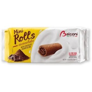 Balconi Mini Rolls Chocolat - Délicieux Gâteaux Roulés au Chocolat Halal - Pack de 10