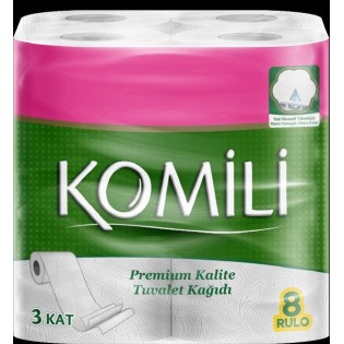 Komili Tuvalet Kagidi 8 Li 8X6 6X1 6 Prix!!!