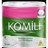 Komili Tuvalet Kagidi 8 Li 8X6 6X1 6 Prix!!!