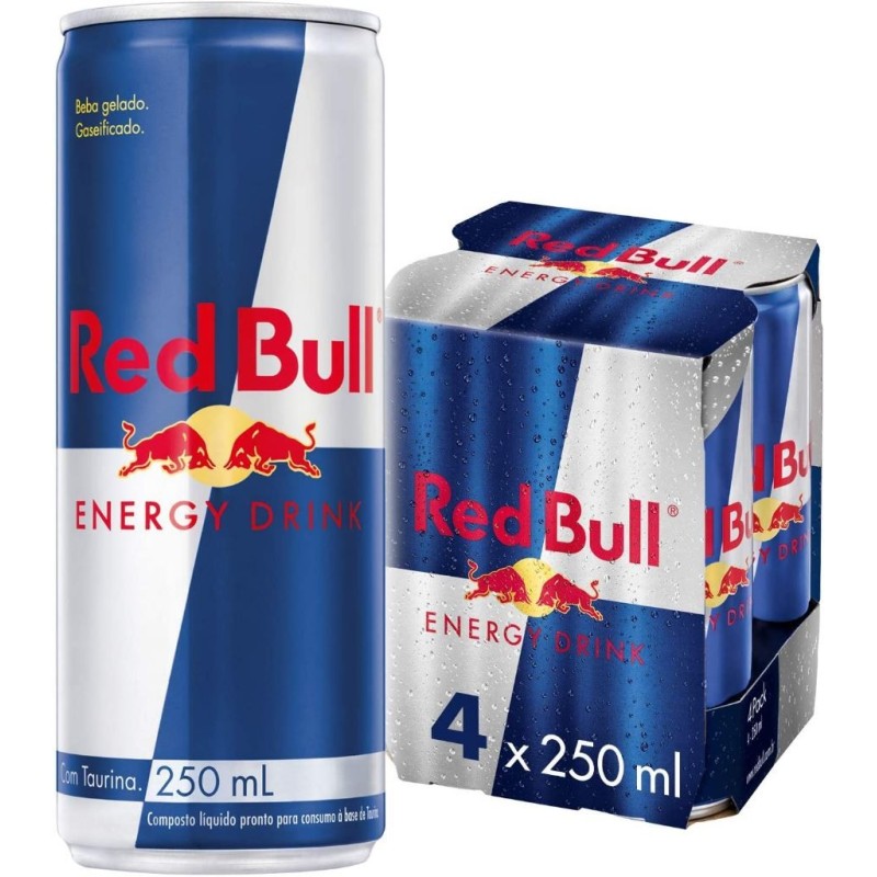 Red Bull Energy Drink - 4 Pack - Boisson Énergisante Halal