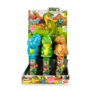 Bip Dino & Friends Pop Ups Lollipop 10G 12X1