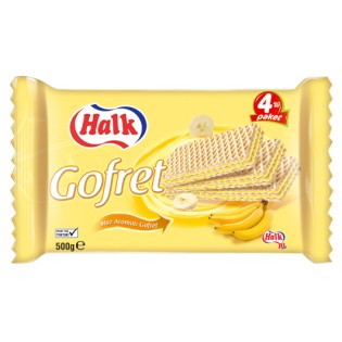 Halk Gofret Banane 500Gr (12X1)50