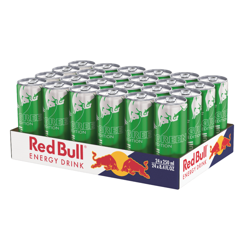 Boisson Énergétique Red Bull Green Edition - Pack de 24 Canettes