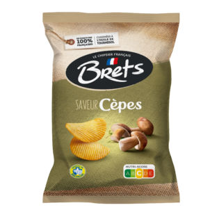 Chips Brets Ondulees Aux Cepes125Gr  X10 New Price