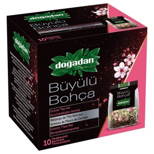 Dogadan Buyulu Bohca Kiraz Cicegi Aromali Yesil Cay( Sakura )12X1 12D