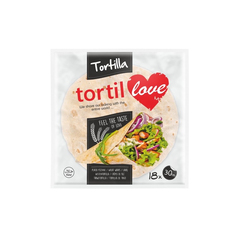 Tortilove Wheat Tortilla 30 Cm (80Grx18)X6(96) New Price