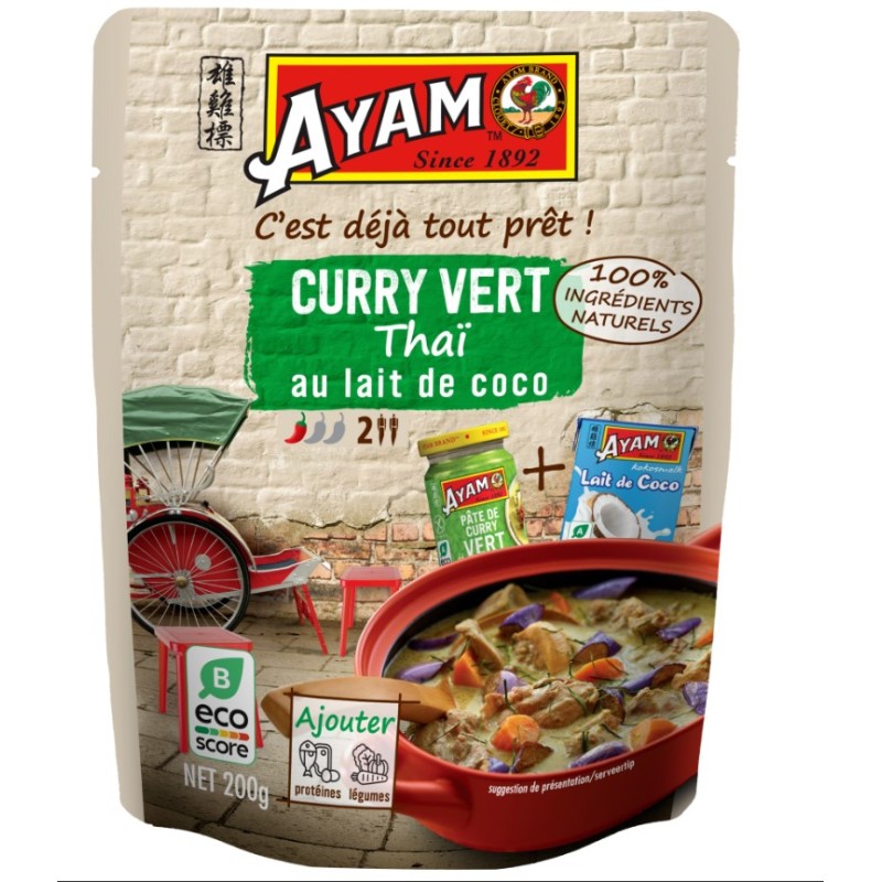 Ayam Sauce Curry Vert  Nouvea 200Grx12