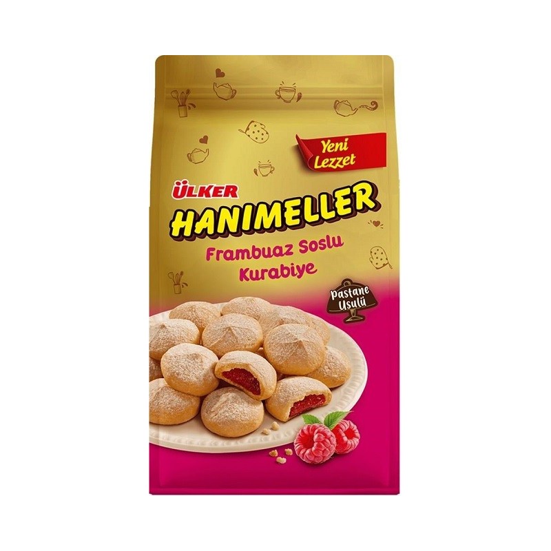 Hanimeller Framboaz Poset - Pack de 12 Biscuits Halal