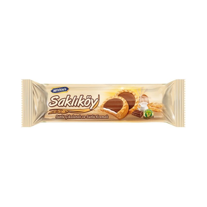 Biscuits Crème Chocolat & Lait Sakliköy - Lot de 18