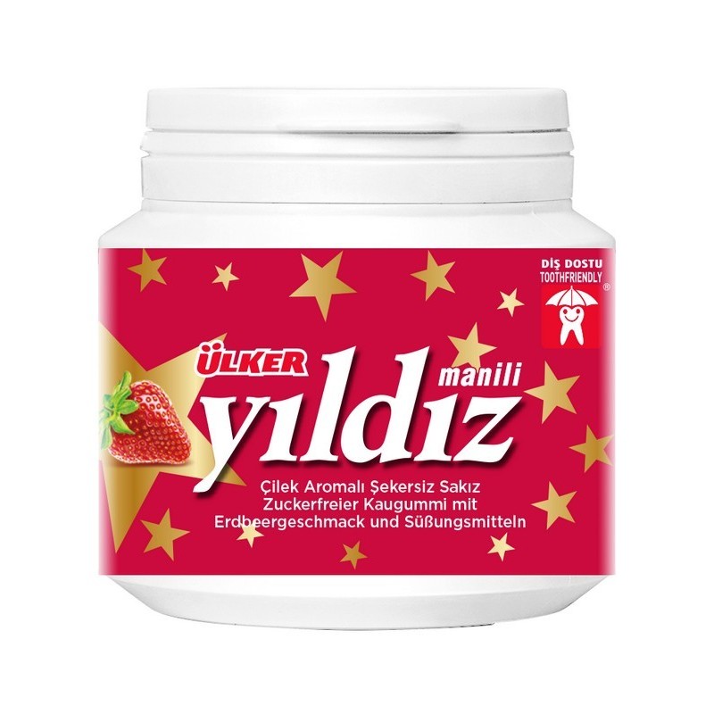 Yildiz Cilekli Sekersiz Sakiz Jar 76G 12X1