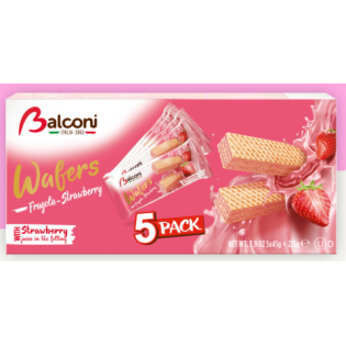 Balconi Wafers Fraise (5X45G) 225Gr X 20