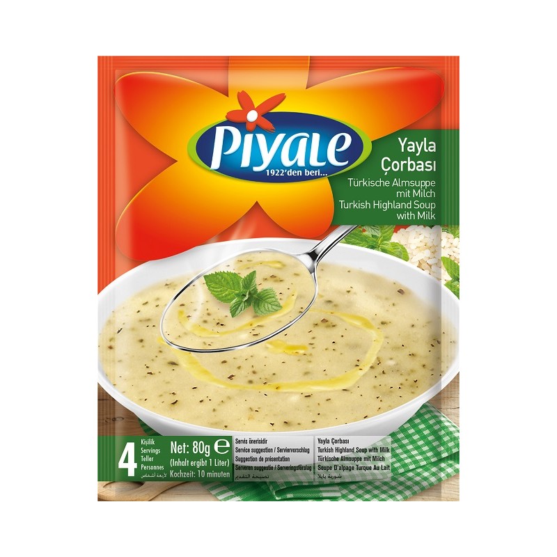 Piyale Turkish Yayla Corbasi Soup 80G (12X6 72)