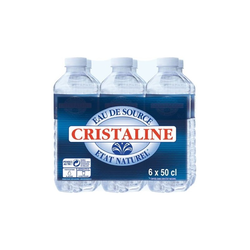 Boîte de 24 bouteilles d'Eau de Source Cristaline - Halal