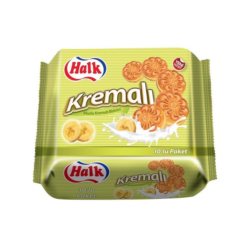 Biscuits Crème Banana Halal - Lot de 8