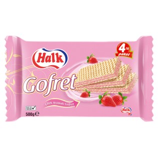 Halk Gofret Fraise 500G X12 Stock 2