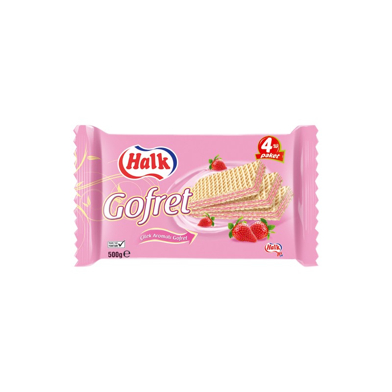 Halk Gofret Fraise 500G X12 Stock 2