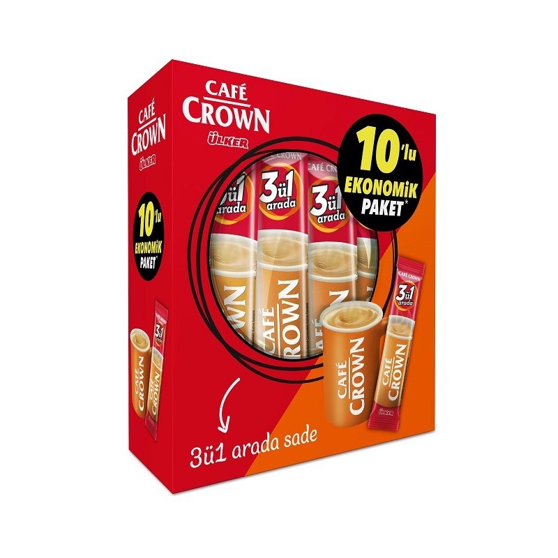 Café CROWN 3 en 1 Nature - Boîte de 24 sachets