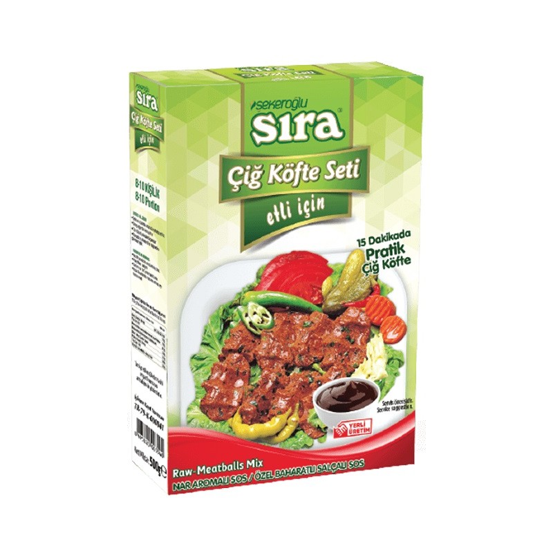 Sira Etli Cig Kofte Seti 500Gx12